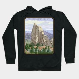 City of Rocks Idaho Travel Poster Hoodie